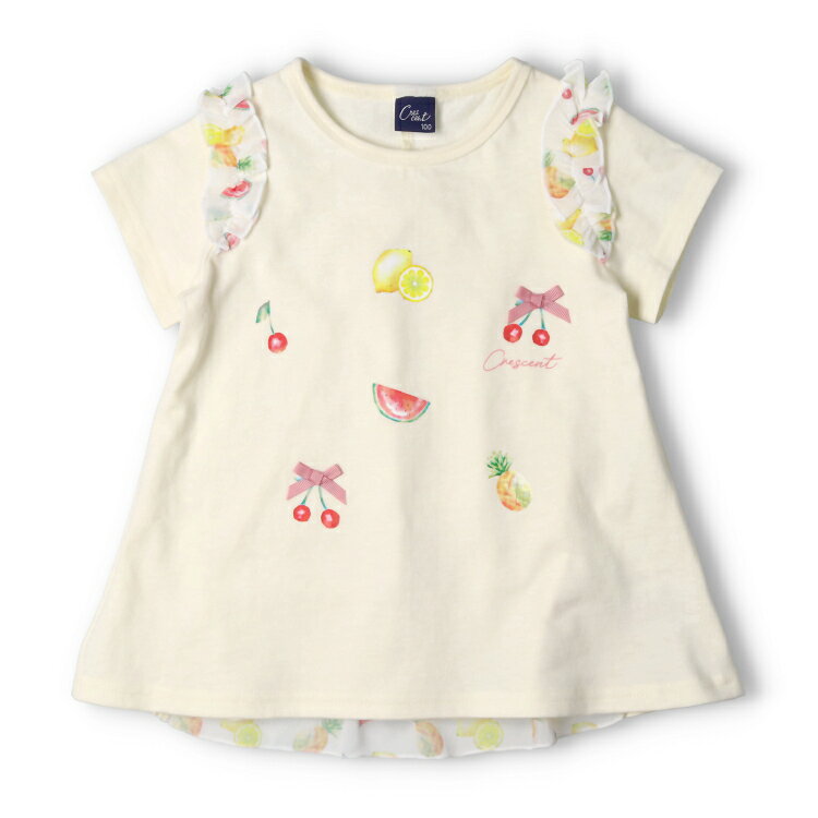 【26夏セール50%OFF】子供服 crescent (クレセント) フルーツプリント後ろ切替Tシャツ 80cm 90cm 100cm 110cm 120cm 130cm N44889 marutaka-10038335 こどもの森 e-shop メーカー直営 サンプル画像2
