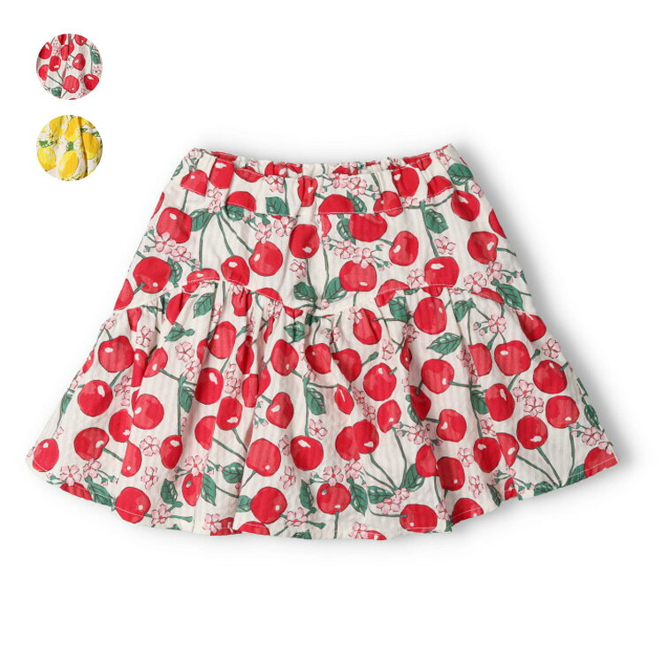 子供服 crescent (クレセント) フルーツ柄インナーパンツ付スカート 80cm 90cm 100cm 110cm 120cm 130cm N45193