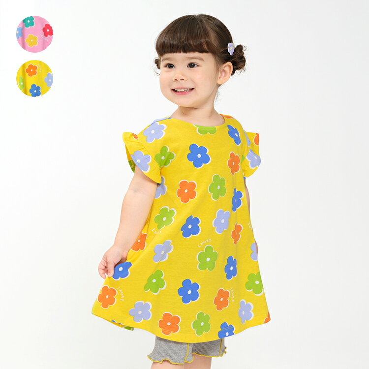 Rakuten - 子供服 JollyJury (ジョリージュリー) 【WEB限定】お花柄ワンピース 90cm 100cm 110cm 120cm 130cm N46367