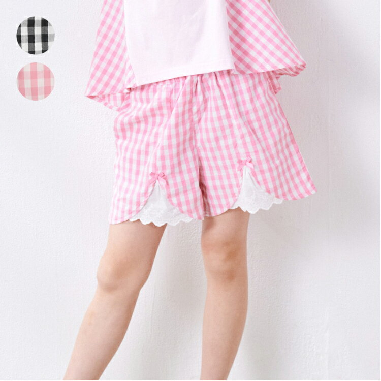 Rakuten - 子供服 crescent (クレセント) ギンガムチェック柄ショートパンツ 80cm 90cm 100cm 110cm 120cm 130cm 140cm N47192