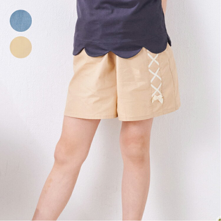 Rakuten - 子供服 crescent (クレセント) レースアップショートパンツ 80cm 90cm 100cm 110cm 120cm 130cm 140cm N47193
