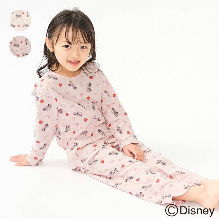 【店内全品10％OFFクーポン配布中！2/10 1：59まで】子供服 crescent (クレセント) ミニーマウス/長袖パジャマ 80cm 90cm 100cm 110cm 120cm 130cm N27799