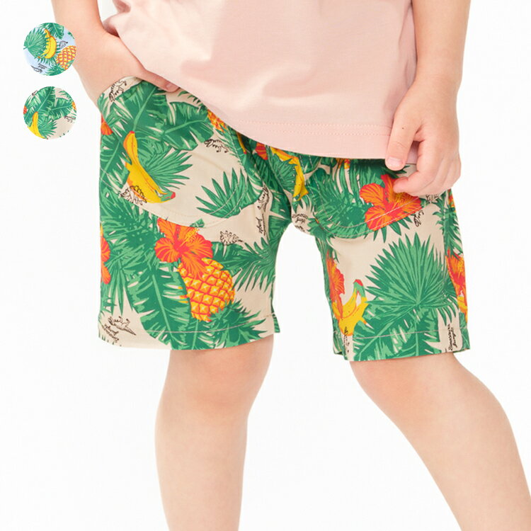 Rakuten - 子供服 JollyJury (ジョリージュリー) 【WEB限定】ボタニカル恐竜柄ハーフパンツ 80cm 90cm 100cm 110cm 120cm 130cm N37184