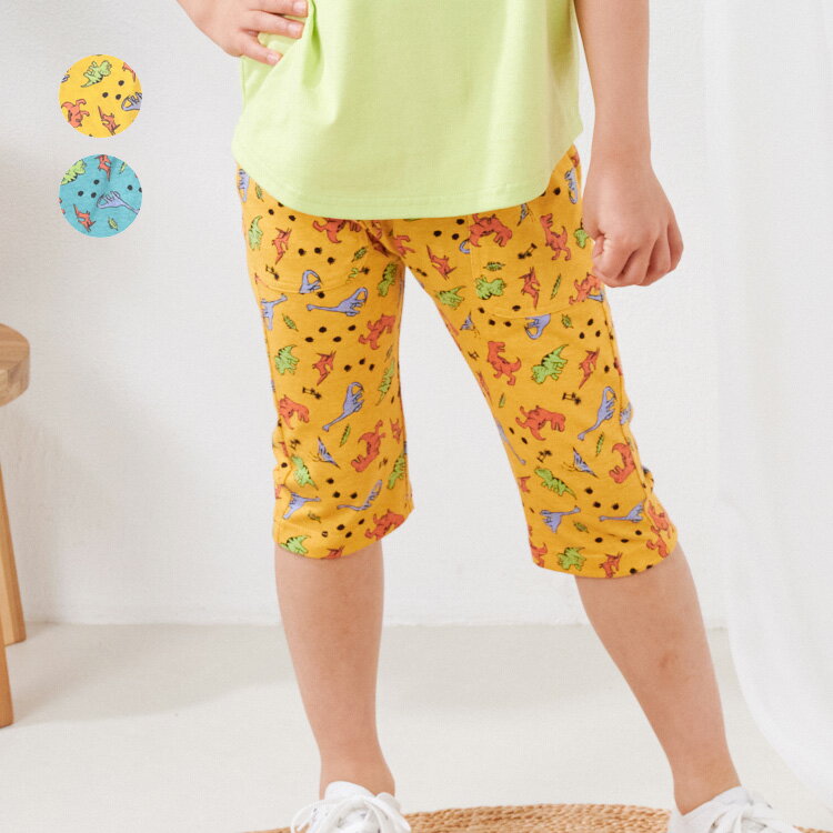 Rakuten - 【26夏セール20％OFF】子供服 crescent (クレセント) 恐竜柄6分丈ハーフパンツ 80cm 90cm 100cm 110cm 120cm 130cm 140cm N37194