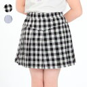 【24夏セール40%OFF】子供服 crescent (クレセント) チェック・ストライプ柄プリーツキュロットパンツ 80cm~140cm N43106