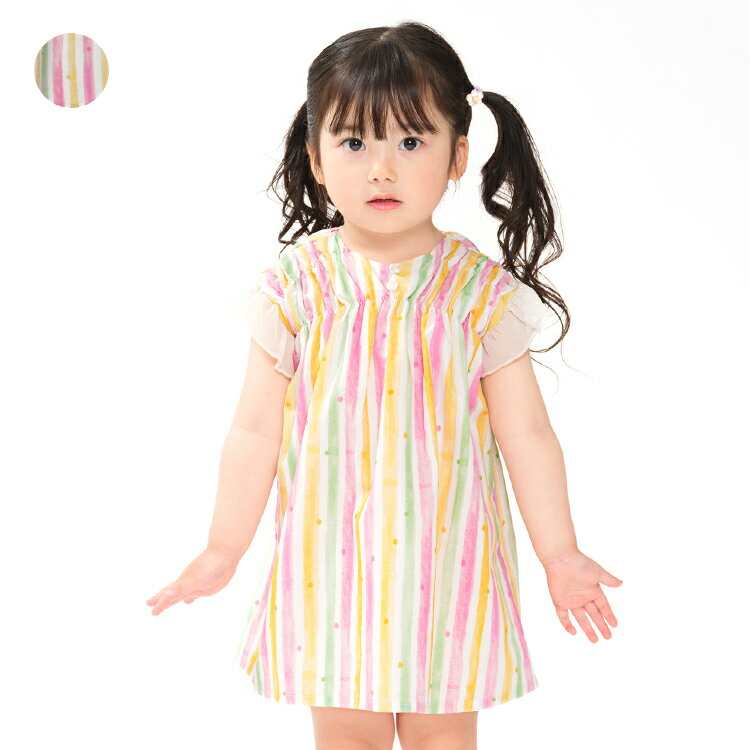 Rakuten - 子供服 WILL MERY (ウィルメリー) 【WEB限定】ストライプワンピース 80cm 90cm 100cm 110cm 120cm 130cm N46377