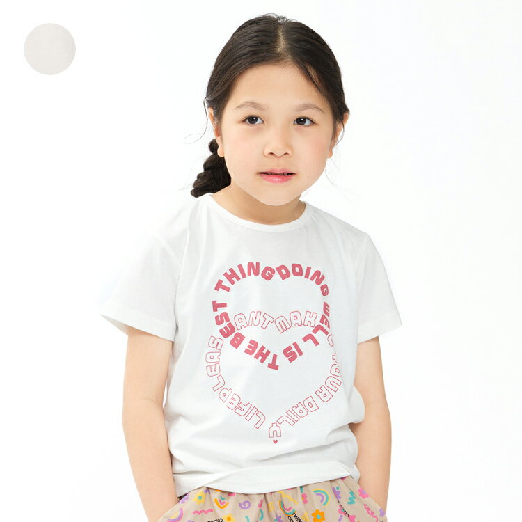 乐天商城 - 子供服 WILL MERY (ウィルメリー) 【WEB限定】ハートロゴプリントTシャツ 80cm 90cm 100cm 110cm 120cm 130cm 140cm N46892