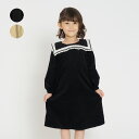 【4/30までP10倍！】【23秋冬セール50 OFF】 子供服 crescent (クレセント) セーラー衿長袖ワンピース 80cm 90cm 100cm 110cm 120cm 130cm キッズ 女の子 N60304