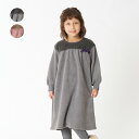 【23秋冬セール40 OFF】 子供服 crescent (クレセント) ボア切替ブークレー裏起毛ワンピース 80cm 90cm 100cm 110cm 120cm 130cm キッズ 女の子 N60307