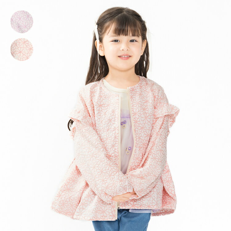 【25秋冬セール50％OFF】子供服 crescent (クレセント) 花柄ジャケット 80cm 90cm 100cm 110cm 120cm 130cm N64180