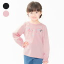 【店内全品15%OFFクーポン配布中 9/11 01:59まで】子供服 crescent (クレセント) ネックレス風刺繍袖切替長袖Tシャツ・ロンT 80cm 90cm 100cm 110cm 120cm 130cm N64880