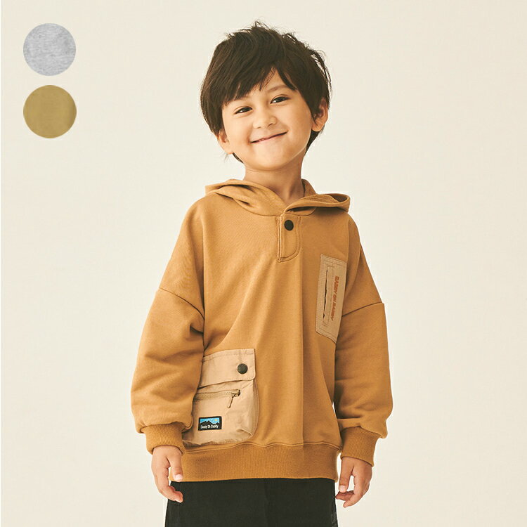 【23秋冬セール40%OFF】 子供服 Daddy Oh Daddy (ダディオダディ) ポケット付き裏毛パーカー 90cm 100cm 110cm 120cm 130cm 140cm キッズ 男の子 V50626