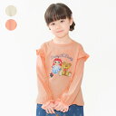 子供服 Daddy Oh Daddy (ダディオダディ) 日本製ダディコプリント肩フリル長袖Tシャツ・ロンT 90cm 100cm 110cm 120cm 130cm V64851