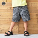 【25夏セール20%OFF】子供服 Daddy Oh Daddy (ダディオダディ) ボタニカル柄デニム5分丈ハーフパンツ 90cm 100cm 110cm 120cm 130cm V35116