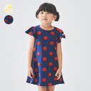 【全品20%OFFクーポン全品対象！11/30まで】 【23夏セール30％OFF】 【子供服】 Daddy Oh Daddy (ダディオダディ) 日本製水玉柄ジャガードワンピース 80cm　90cm 100cm 110cm 120cm 130cm 140cm キッズ 女の子 V40300