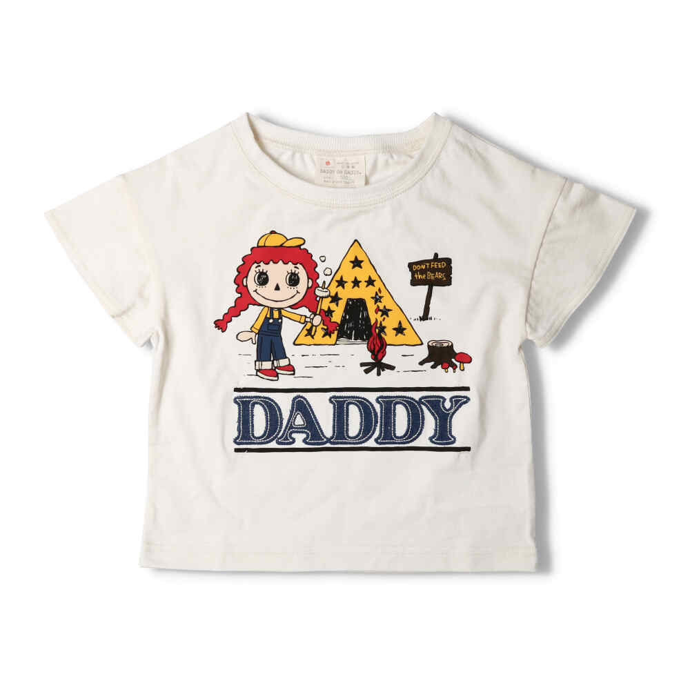 ★2200円均一★：【48%OFF】:【子供服】 Daddy Oh Daddy (ダディオダディ) 日本製ダディコプリント半袖Tシャツ キッズ スクール ジュニア服 小学生 女の子 80cm 90cm 100cm 110cm 120cm 130cm 140cm V16823