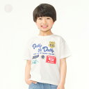 【店内全品15%OFFクーポン配布中 9/11 01:59まで】【25夏セール30%OFF】子供服 Daddy Oh Daddy (ダディオダディ) 日本製ロゴプリント半袖Tシャツ 90cm 100cm 110cm 120cm 130cm V34808