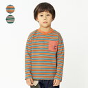 【4/30までP10倍！】【23秋冬セール40 OFF】 子供服 Daddy Oh Daddy (ダディオダディ) リップルボーダーポケット付長袖Tシャツ ロンT 90cm 100cm 110cm 120cm 130cm 140cm キッズ 男の子 V50810