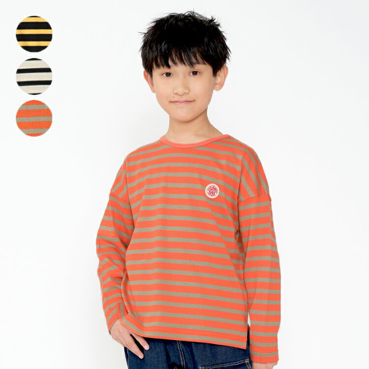 楽天こどもの森　e-shop　メーカー直営【24秋冬セール30％OFF】子供服 Daddy Oh Daddy （ダディオダディ）日本製 先染めボーダー長袖Tシャツ・ロンT 140cm〜160cm V52801