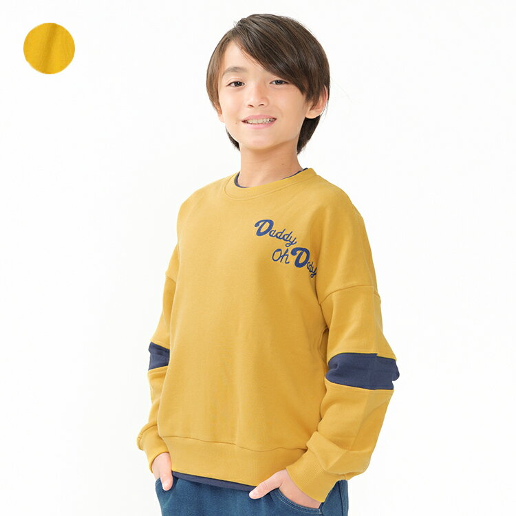 【25秋冬セール40％OFF】子供服 Daddy Oh Daddy (ダディオダディ) 配色裏毛トレーナー・スウェット 90cm 100cm 110cm 120cm 130cm 140cm 150cm 160cm V54606