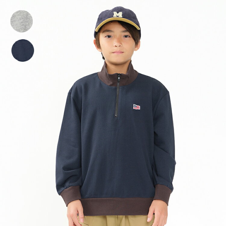 【25秋冬セール20％OFF】子供服 Daddy Oh Daddy (ダディオダディ) 【ネット限定】ハーフジップ裏毛トレーナー・スウェット 120cm〜170cm V96664