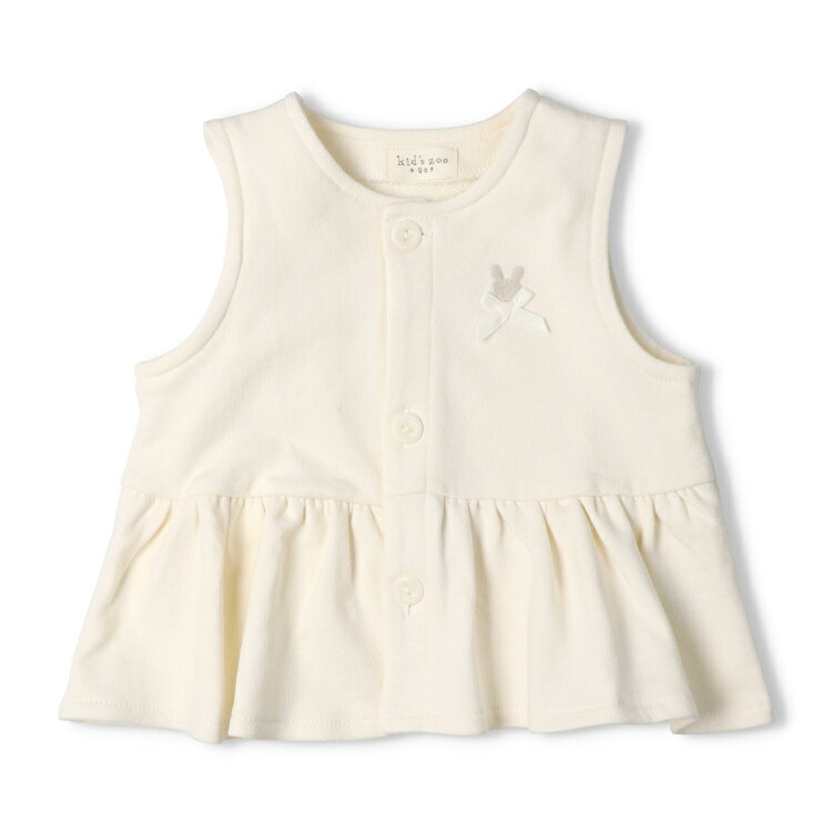 【25秋冬セール50％OFF】子供服 kid´s zoo (キッズズー) うさぎ刺繍リボン付き裏毛...