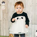 子供服 kid´s zoo (キッズズー) パンダ・うさぎチュール切替チュニック 80cm,90cm W64301