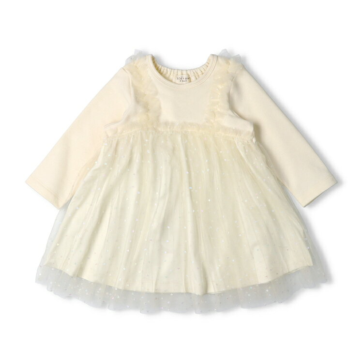 【25秋冬セール50％OFF】子供服 kid´s zoo (キッズズー) キラキラハート柄チュール...