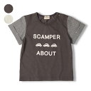 【子供服】 kid´s zoo (キッズズー) 袖ギンガム半袖Tシャツ 80cm,90cm W30800