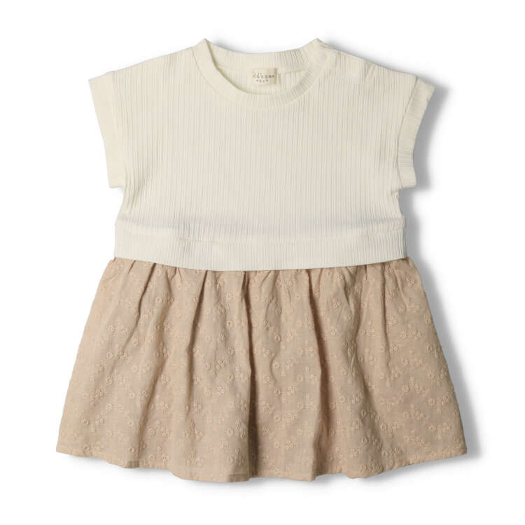 【24夏セール50%OFF】子供服 kid´s zoo (キッズズー) レーススカート切替半袖ワン...