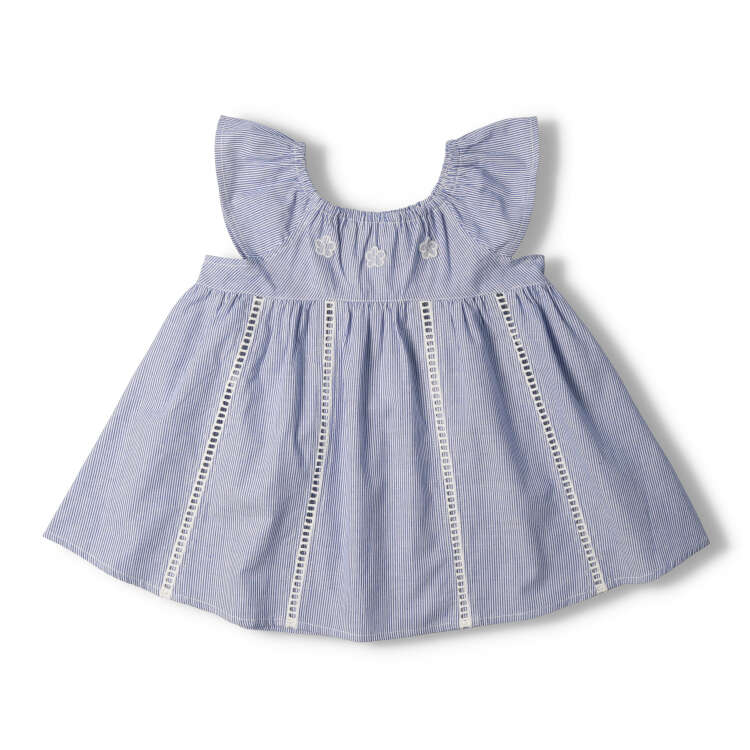 【全品10％OFFクーポン配布中！1/29　01：59まで】【24夏セール50%OFF】子供服 kid´s zoo (キッズズー) 無地・ストライプチュニック 80cm，90cm W22900