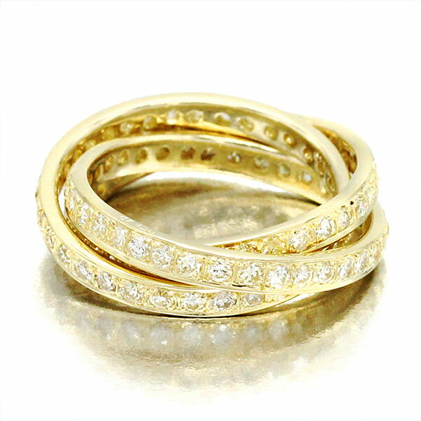 K18YG3連エタニティダイヤモン...