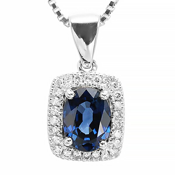 乐天商城 - プラチナ サファイア ダイヤモンド ネックレス 40cm S1.72ct D0.17ct Pt850 7.7g 宝石 ジュエリー アクセサリー 女性 レディース ファッション おしゃれ 誕生石 9月 誕生日 バースデー プレゼント