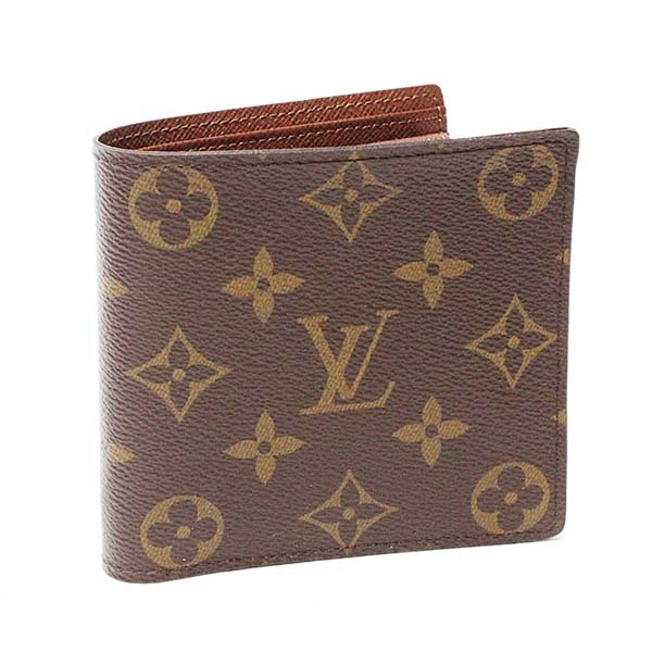 ルイヴィトン 二つ折り財布（メンズ） 良品【LOUIS VUITTON】ルイヴィトン ポルトフォイユ・マルコ M61675 モノグラム 2つ折り財布