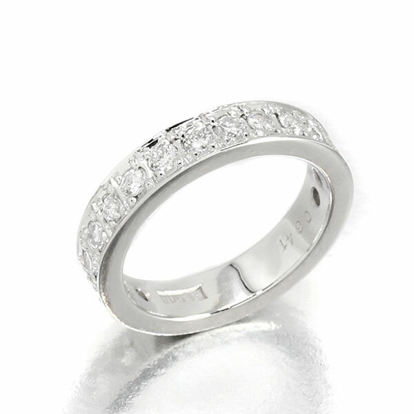乐天商城 - プラチナ ハーフエタニティ ダイヤモンド D0.641ct Pt900 リング 9号 7.1g レディース 中古 ジュエリー 指輪 プラチナ900 宝石 ダイヤリング ハーフエタニティリング ギフト プレゼント 記念日 フォーマル 普段使い 上品 アクセサリー