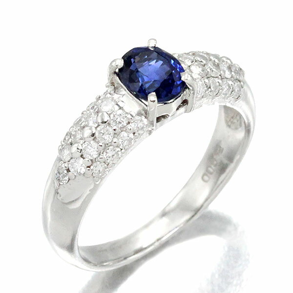 プラチナ サファイア ダイヤモンド リング 11号 Pt900 S0.80ct D0.43ct 宝石 指輪 ジュエリー レディース 女性 高級 アクセサリー 誕生日 バースデー 誕生石 9月 プレゼント おしゃれ