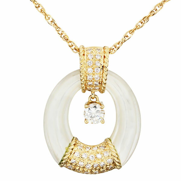 乐天商城 - K18YG ダイヤモンド シェル スライドチェーン ネックレス 45cm D0.52ct 7.7g レディース 中古 18金 ゴールド 750 ジュエリー アクセサリー ファッション ギフト 記念日 バースデー プレゼント 上品