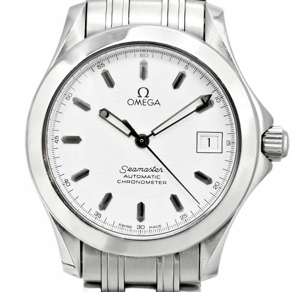 オメガ OMEGA シーマスター 2501.21 ホワイト文字盤 メンズ腕時計 SS 自動巻き 120m防水 36mm 生産終了モデル 中古 ステンレス デイト ファッション 誕生日 プレゼント ビジネス カジュアル デイリー クラシック シンプル