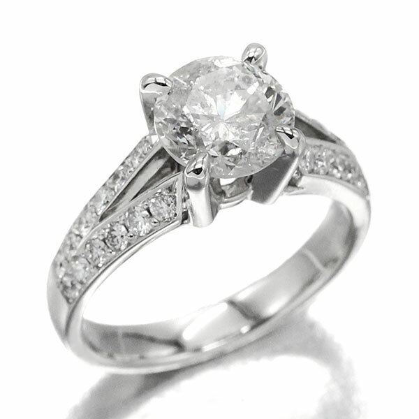 プラチナ 立爪 ダイヤモンド リング 14号 Pt900 D2.33ct/0.52ct 鑑別書付き 1粒ダイヤ 女性 レディース 指輪 宝石 ジュエリー 誕生日 バースデー ギフト プレゼント 贈り物 20代 30代 40代 50代 誕生石 4月 高級 上品 豪華 華やか エレガント