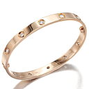 カルティエ Cartier ラブブレス K18PG フルダイヤ #17 ピンクゴールド750 LOVE BRACELE ブレスレット バングル ビス 新型 宝石...