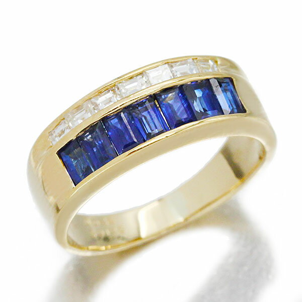 K18YGサファイアダイヤモンドリ...