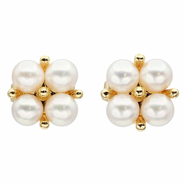 ミキモト MIKIMOTO K18YG ベビーパール ピアス P3mm珠 イエローゴールド750 2.3g 両耳 スタッド 真珠 宝石 ジュエリー アクセサリー 女性 レディース おしゃれ ファッション 誕生石 6月 誕生日 バースデー プレゼント ブランド