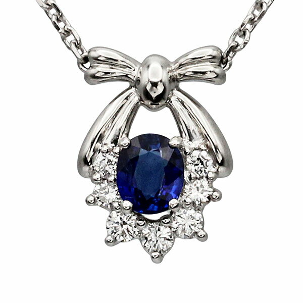プラチナサファイアダイヤモンドネッ...
