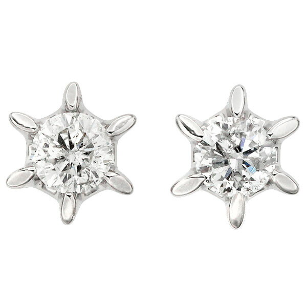 乐天商城 - 新品仕上げ済み プラチナ ダイヤモンド ピアス D0.36ct×2 Pt900 2.5g 両耳 スタッド 宝石 ジュエリー アクセサリー 1粒ダイヤ 女性 レディース おしゃれ ファッション 誕生石 4月 誕生日 バースデー 記念日 プレゼント