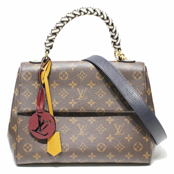 ルイ・ヴィトン LOUIS VUITTON クリュニーMM M44669 モノグラム ハンドバッグ ショルダーバッグ 2WAY レディース 中古 肩掛け ブラウン ゴールド金具 レザー PVC LV ロゴ LVチャーム 通勤 お出掛け フラップバッグ ミドルバッグ