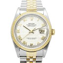 ロレックス ROLEX デイトジャスト 16233 アイボリーピラミッド文字盤 W番 SS/YG メンズ腕時計 自動巻き 36mm DATEJUST ステンレススチール イエローゴールド750 高級 男性 紳士 ビジネスマン ブランド 定番 人気 20代 30代 40代 50代