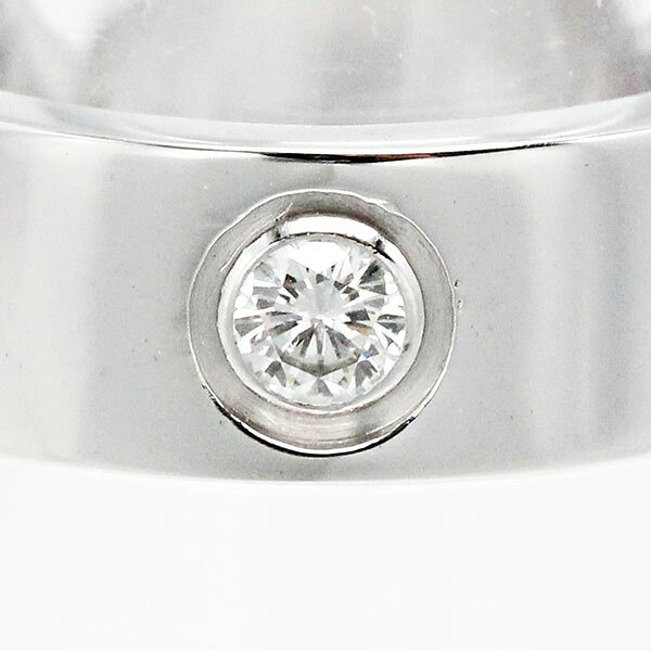 新品仕上げ済み カルティエ Cartier ラブリング 3Pダイヤモンド リング #46 K18WG ...