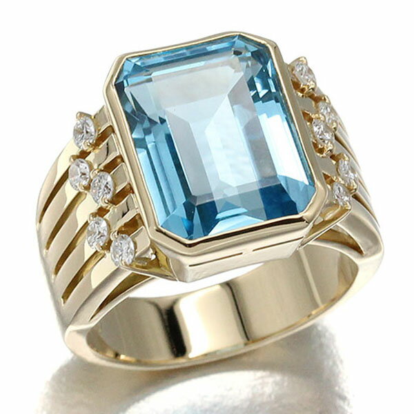 K18YGブルートパーズダイヤモン...