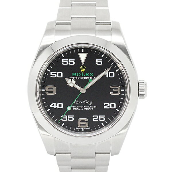 ロレックス ROLEX エアキング 116900 黒文字盤 SS メンズ腕時計 自動巻き 40mm Air-King 男性 紳士 ビジネスマン プレゼント 20代 30代 40代 50代