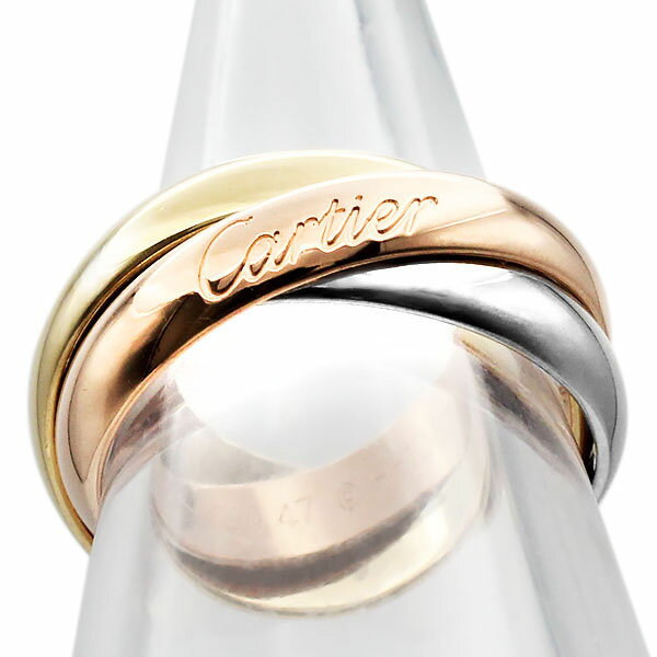 乐天商城 - カルティエ Cartier トリニティ リング K18YG K18WG K18PG #47 6.4g レディース 中古 正規品 18金 750 スリーカラーゴールド 指輪 ブランドジュエリー アクセサリー ファッション 人気 定番 ギフト プレゼント 記念日